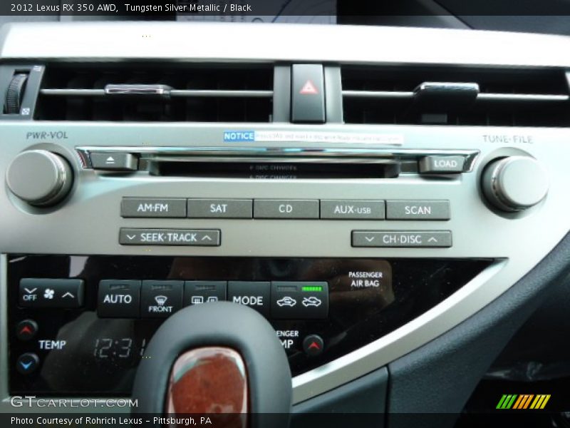 Tungsten Silver Metallic / Black 2012 Lexus RX 350 AWD