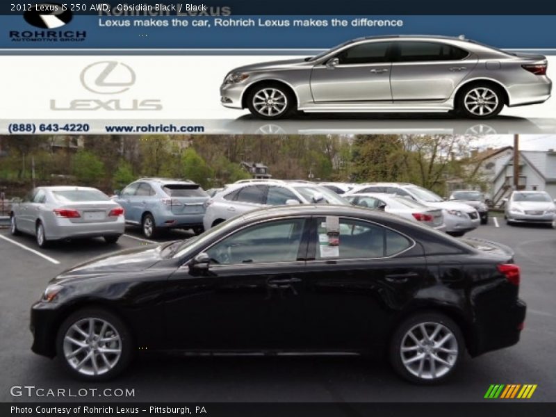 Obsidian Black / Black 2012 Lexus IS 250 AWD