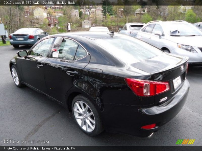 Obsidian Black / Black 2012 Lexus IS 250 AWD
