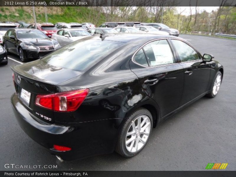 Obsidian Black / Black 2012 Lexus IS 250 AWD