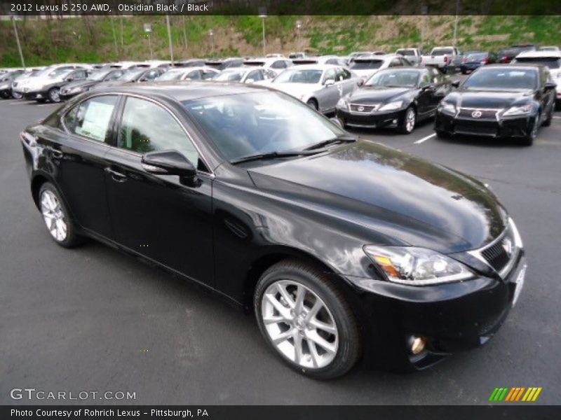 Obsidian Black / Black 2012 Lexus IS 250 AWD