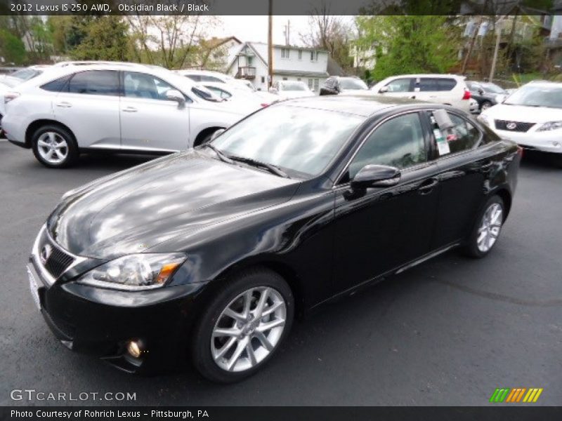 Obsidian Black / Black 2012 Lexus IS 250 AWD