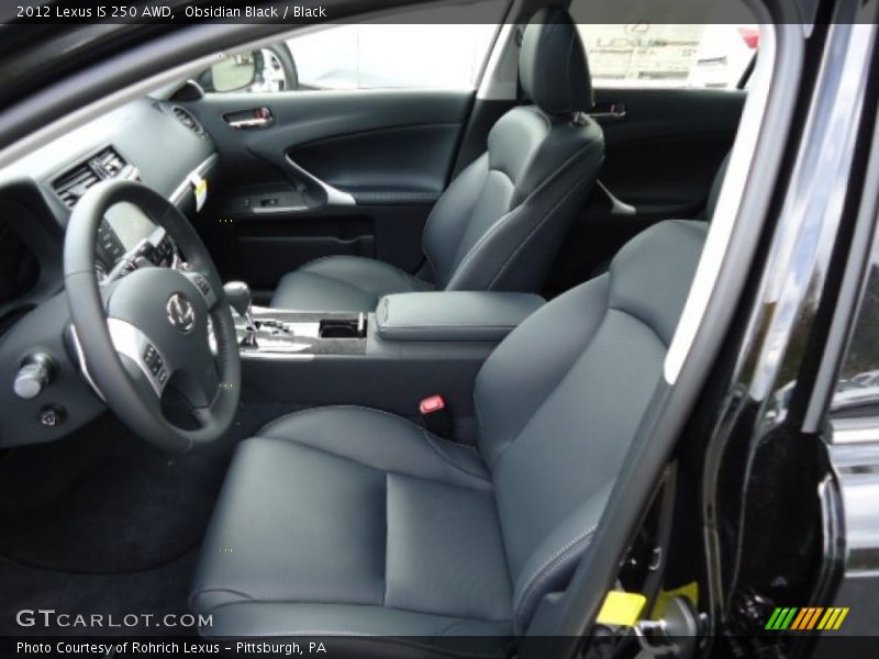 Obsidian Black / Black 2012 Lexus IS 250 AWD