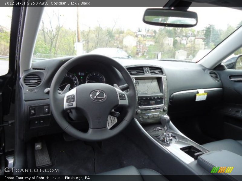 Obsidian Black / Black 2012 Lexus IS 250 AWD