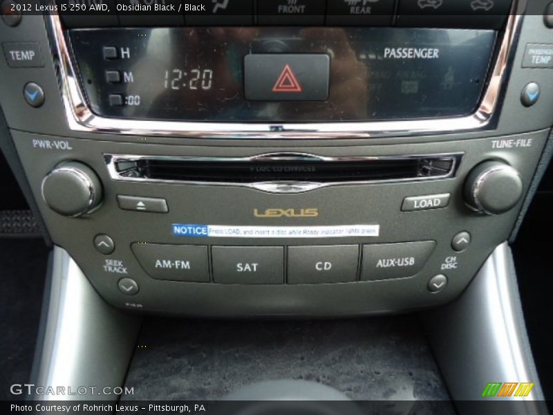 Obsidian Black / Black 2012 Lexus IS 250 AWD