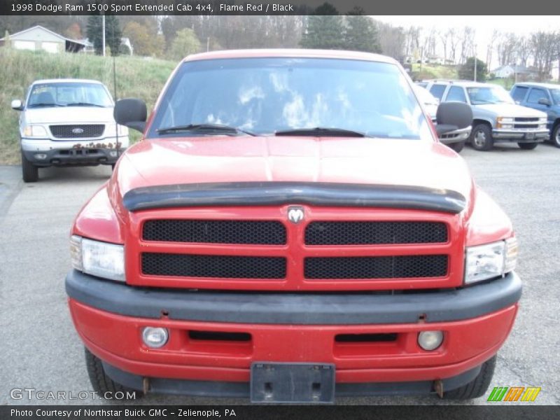 Flame Red / Black 1998 Dodge Ram 1500 Sport Extended Cab 4x4