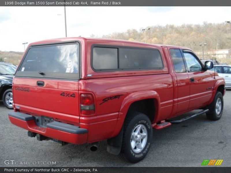 Flame Red / Black 1998 Dodge Ram 1500 Sport Extended Cab 4x4