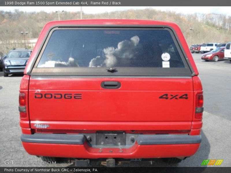 Flame Red / Black 1998 Dodge Ram 1500 Sport Extended Cab 4x4