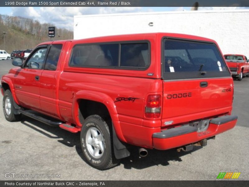 Flame Red / Black 1998 Dodge Ram 1500 Sport Extended Cab 4x4