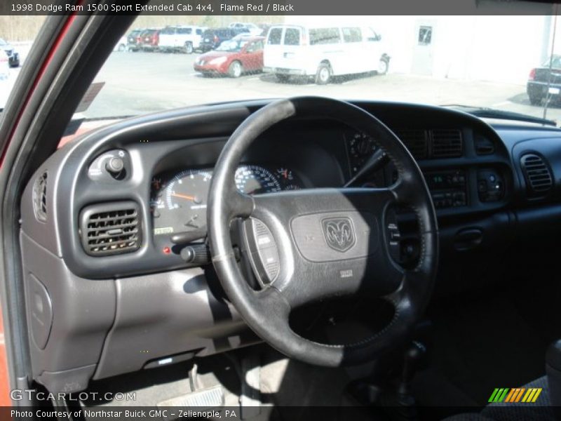 Flame Red / Black 1998 Dodge Ram 1500 Sport Extended Cab 4x4