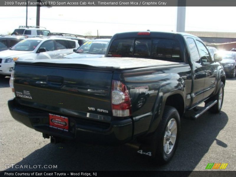 Timberland Green Mica / Graphite Gray 2009 Toyota Tacoma V6 TRD Sport Access Cab 4x4