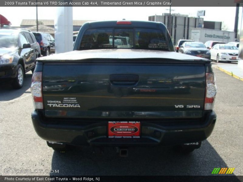 Timberland Green Mica / Graphite Gray 2009 Toyota Tacoma V6 TRD Sport Access Cab 4x4