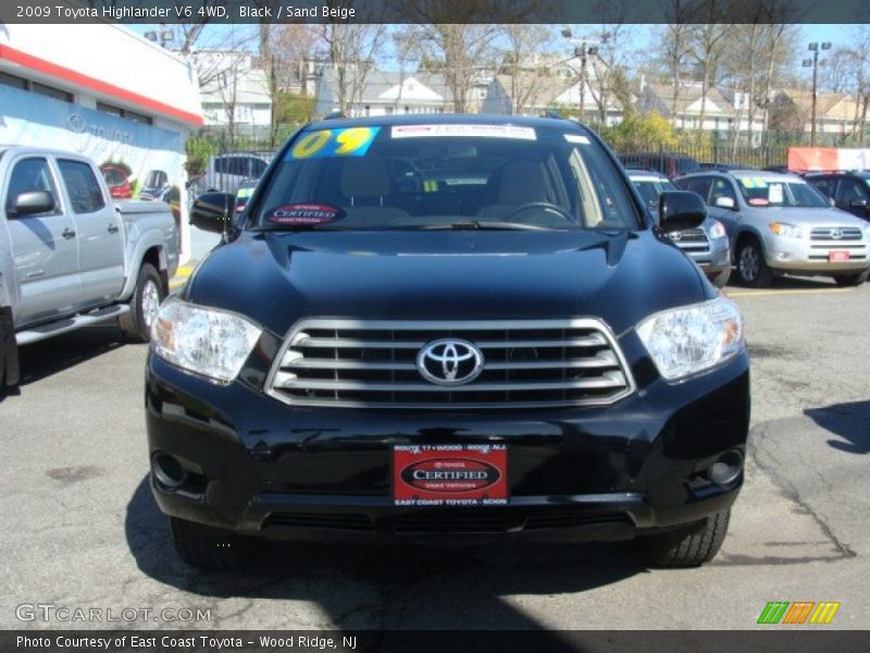 Black / Sand Beige 2009 Toyota Highlander V6 4WD