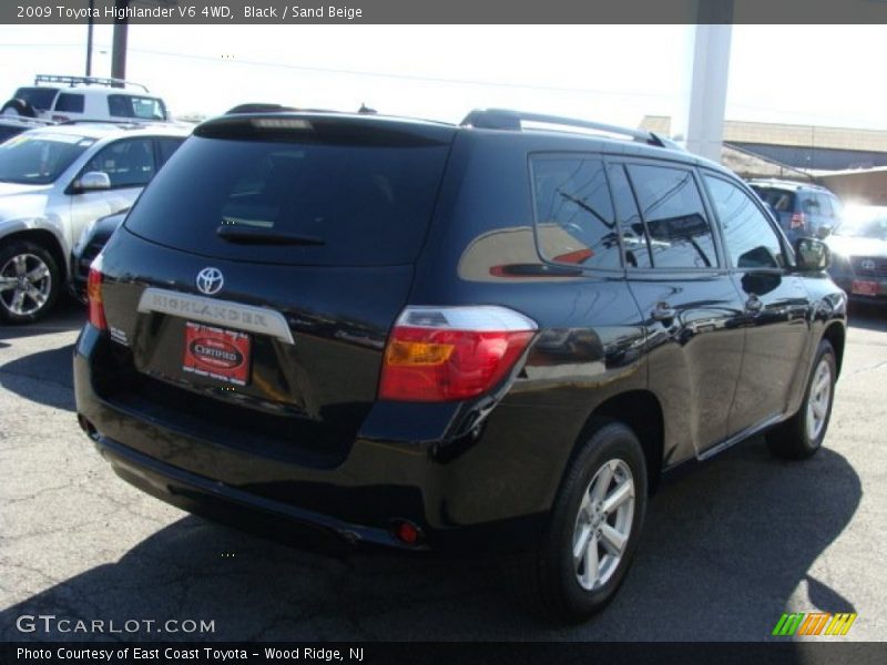 Black / Sand Beige 2009 Toyota Highlander V6 4WD