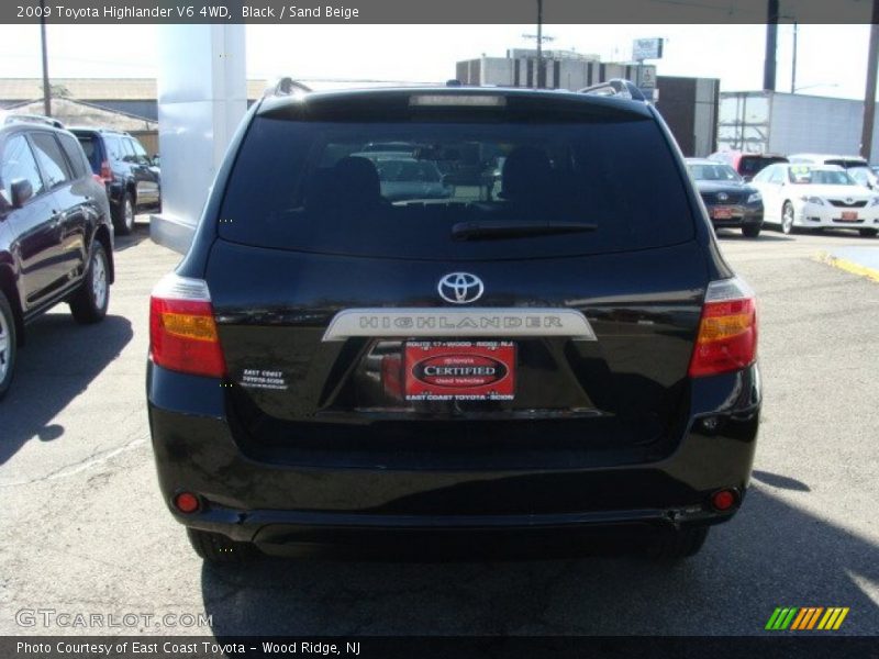 Black / Sand Beige 2009 Toyota Highlander V6 4WD