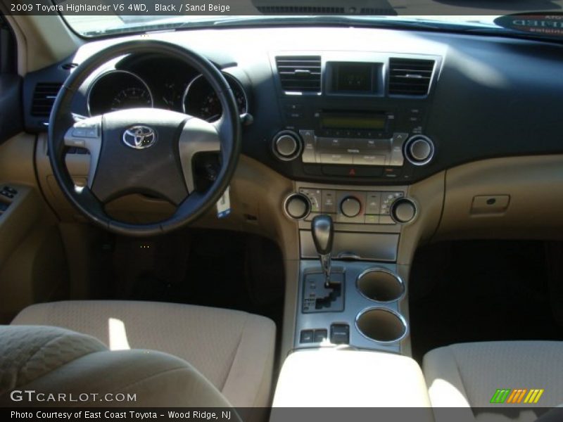 Black / Sand Beige 2009 Toyota Highlander V6 4WD
