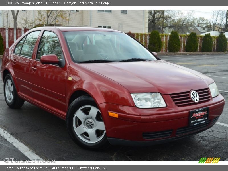 Canyon Red Metallic / Beige 2000 Volkswagen Jetta GLS Sedan