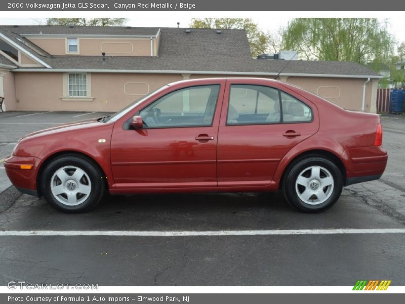 Canyon Red Metallic / Beige 2000 Volkswagen Jetta GLS Sedan