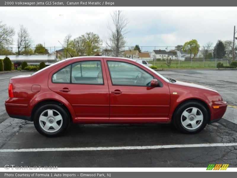 Canyon Red Metallic / Beige 2000 Volkswagen Jetta GLS Sedan
