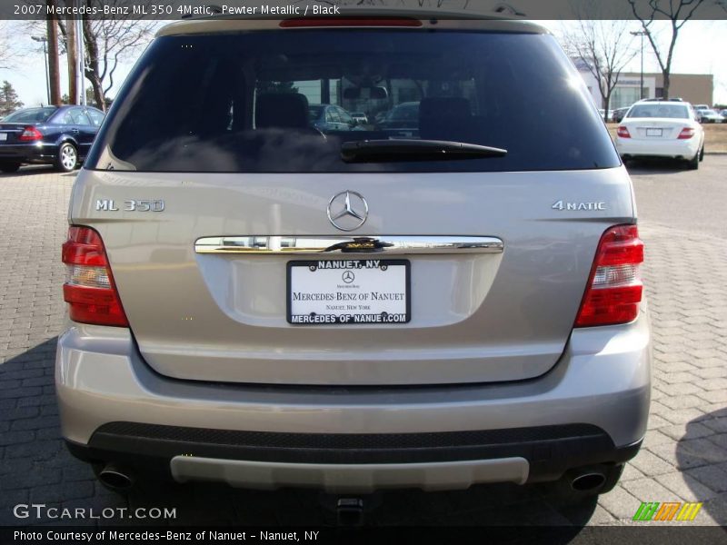 Pewter Metallic / Black 2007 Mercedes-Benz ML 350 4Matic