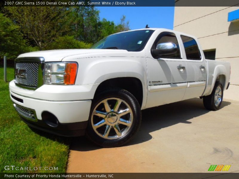 Summit White / Ebony Black 2007 GMC Sierra 1500 Denali Crew Cab AWD