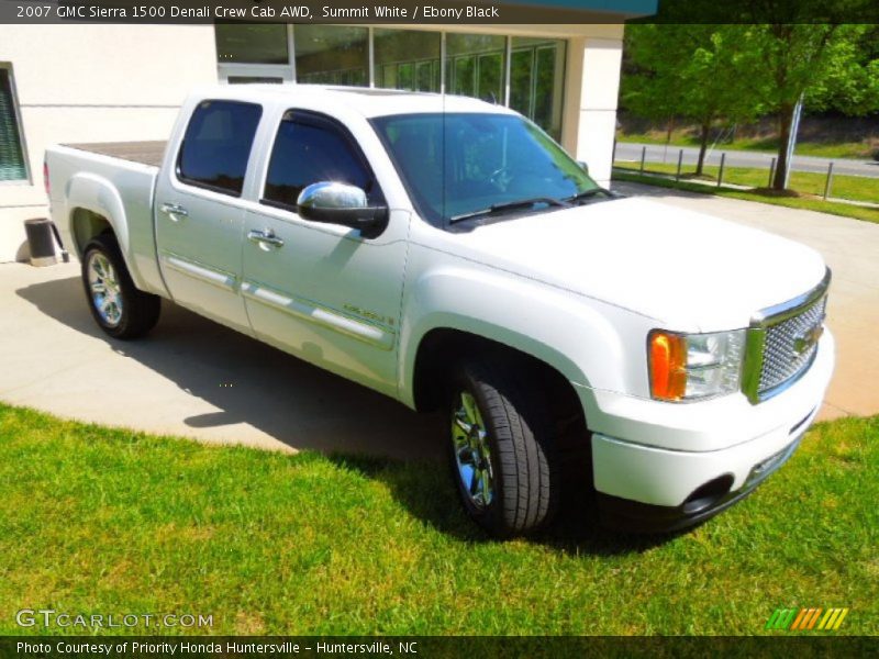 Summit White / Ebony Black 2007 GMC Sierra 1500 Denali Crew Cab AWD