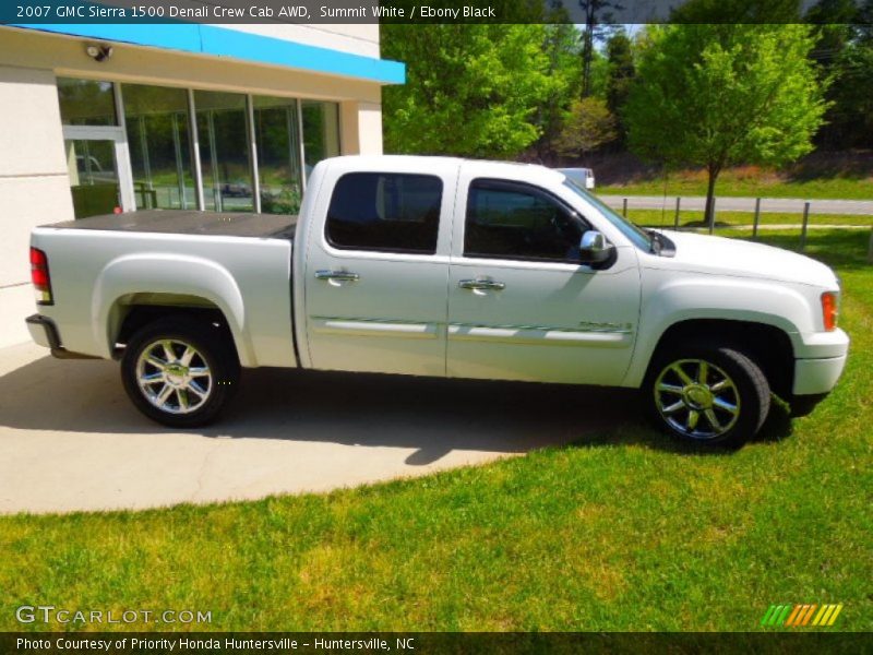 Summit White / Ebony Black 2007 GMC Sierra 1500 Denali Crew Cab AWD