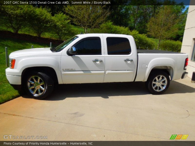 Summit White / Ebony Black 2007 GMC Sierra 1500 Denali Crew Cab AWD