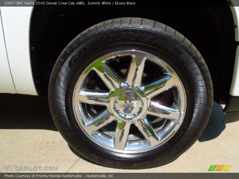 Summit White / Ebony Black 2007 GMC Sierra 1500 Denali Crew Cab AWD