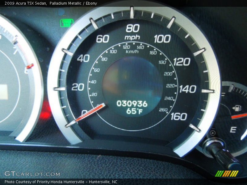 Palladium Metallic / Ebony 2009 Acura TSX Sedan