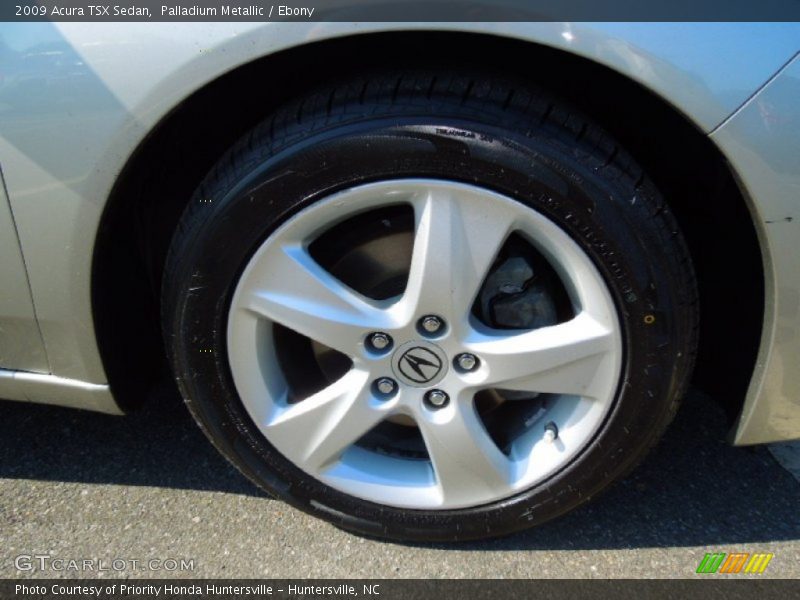 Palladium Metallic / Ebony 2009 Acura TSX Sedan