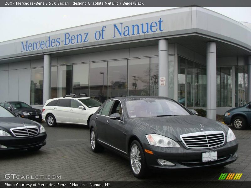 designo Graphite Metallic / Beige/Black 2007 Mercedes-Benz S 550 Sedan