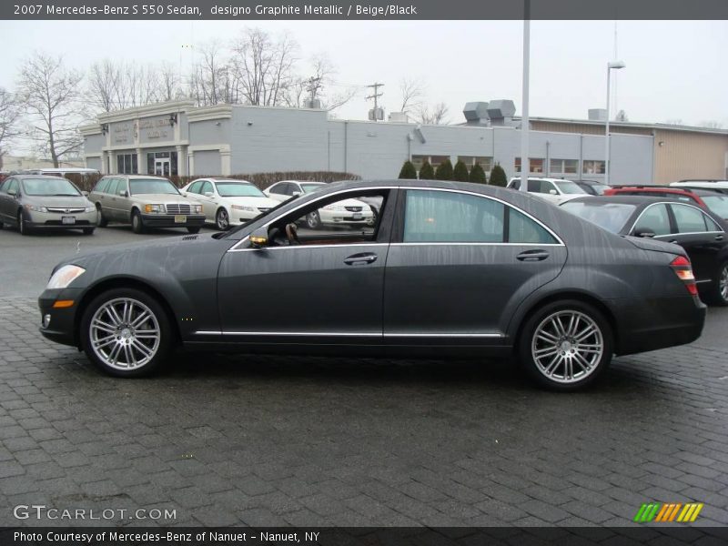 designo Graphite Metallic / Beige/Black 2007 Mercedes-Benz S 550 Sedan