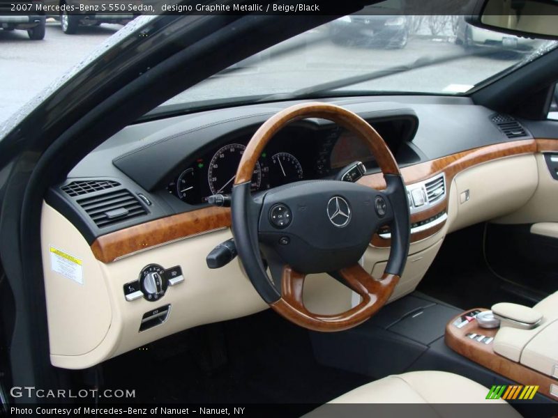 designo Graphite Metallic / Beige/Black 2007 Mercedes-Benz S 550 Sedan