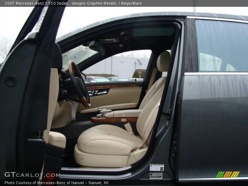 designo Graphite Metallic / Beige/Black 2007 Mercedes-Benz S 550 Sedan