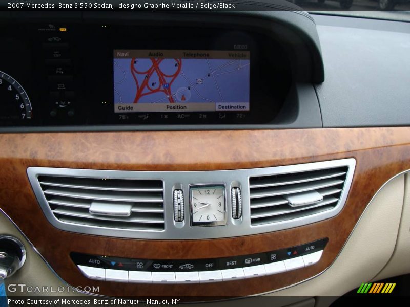 designo Graphite Metallic / Beige/Black 2007 Mercedes-Benz S 550 Sedan