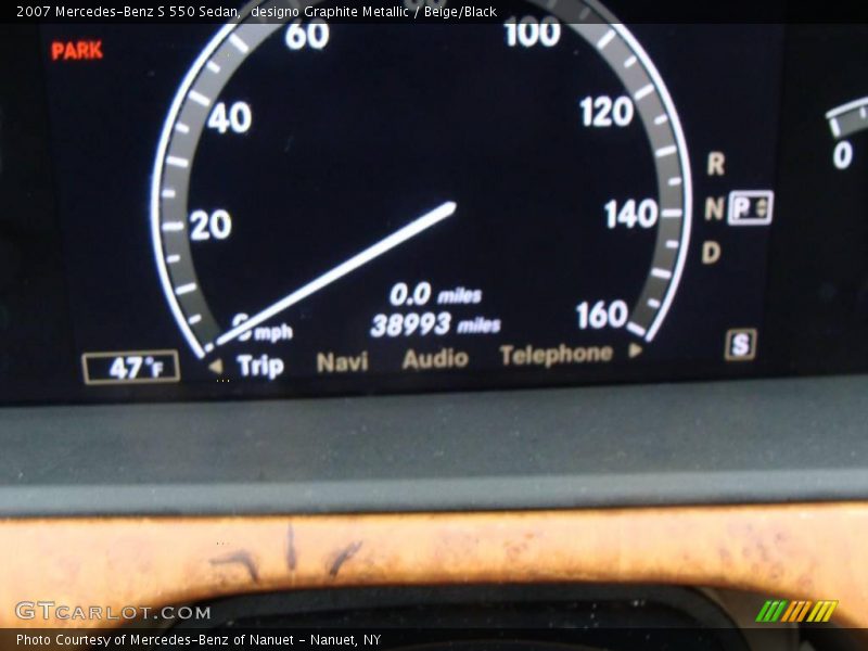 designo Graphite Metallic / Beige/Black 2007 Mercedes-Benz S 550 Sedan