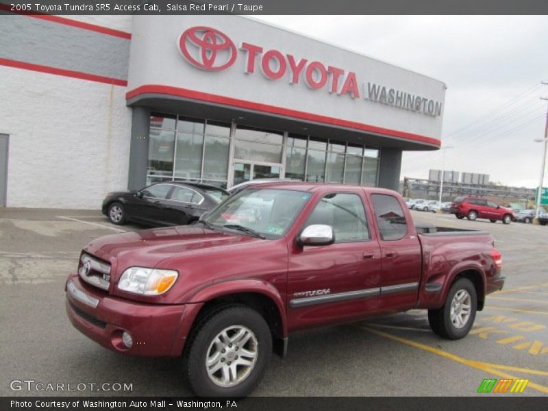 Salsa Red Pearl / Taupe 2005 Toyota Tundra SR5 Access Cab
