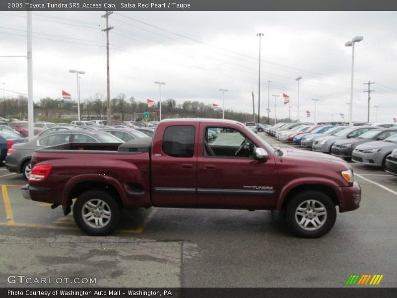 Salsa Red Pearl / Taupe 2005 Toyota Tundra SR5 Access Cab