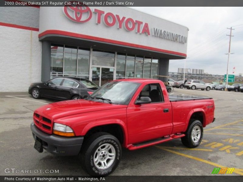 Flame Red / Dark Slate Gray 2003 Dodge Dakota SXT Regular Cab 4x4