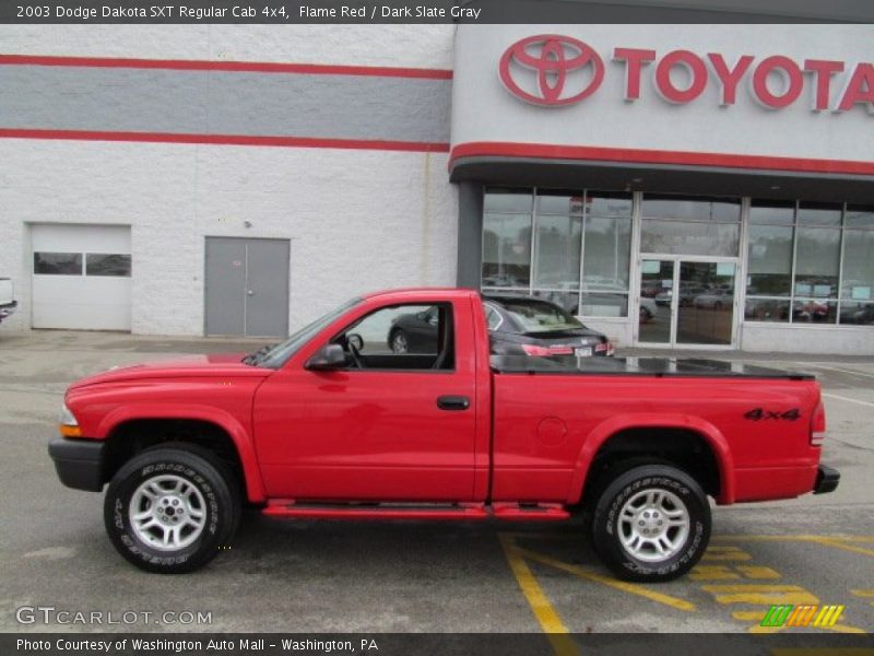 Flame Red / Dark Slate Gray 2003 Dodge Dakota SXT Regular Cab 4x4