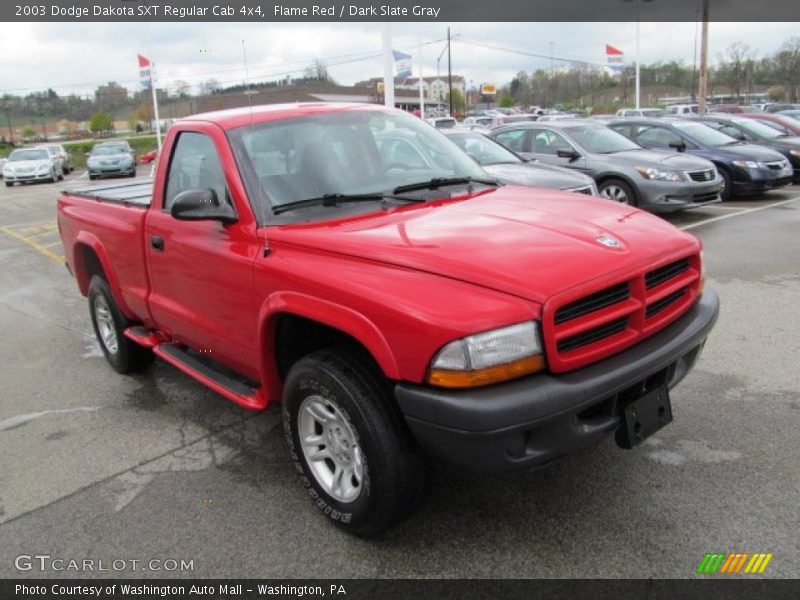 Flame Red / Dark Slate Gray 2003 Dodge Dakota SXT Regular Cab 4x4