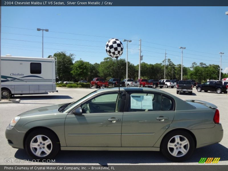 Silver Green Metallic / Gray 2004 Chevrolet Malibu LT V6 Sedan