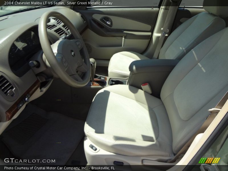 Silver Green Metallic / Gray 2004 Chevrolet Malibu LT V6 Sedan