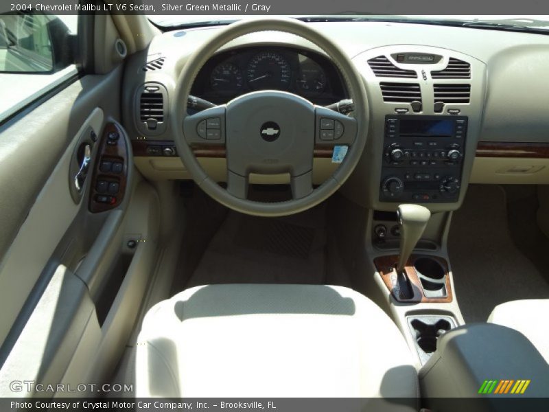 Silver Green Metallic / Gray 2004 Chevrolet Malibu LT V6 Sedan