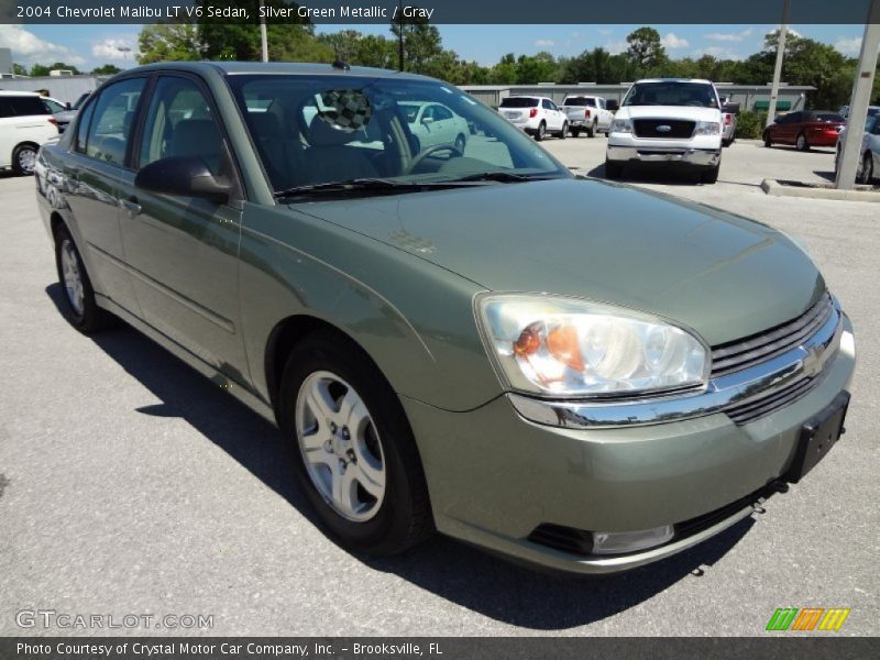Silver Green Metallic / Gray 2004 Chevrolet Malibu LT V6 Sedan
