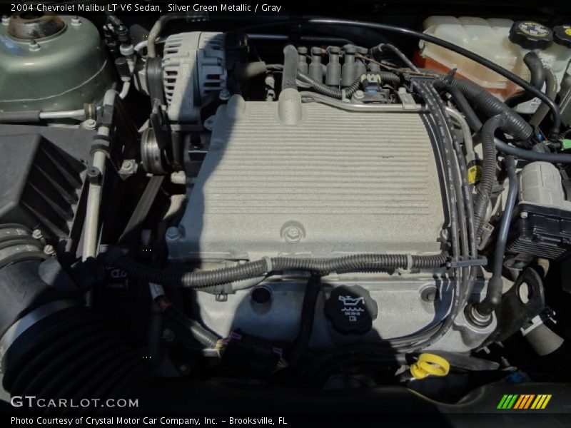 Silver Green Metallic / Gray 2004 Chevrolet Malibu LT V6 Sedan