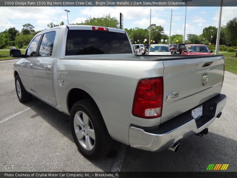 Bright Silver Metallic / Dark Slate/Medium Graystone 2009 Dodge Ram 1500 Big Horn Edition Crew Cab