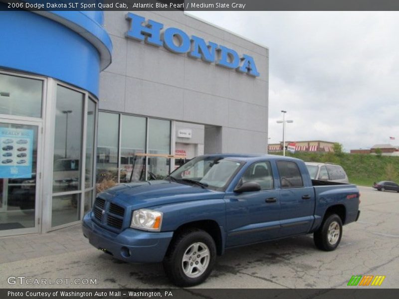 Atlantic Blue Pearl / Medium Slate Gray 2006 Dodge Dakota SLT Sport Quad Cab