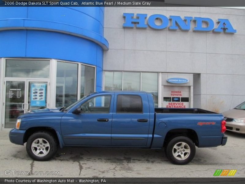 Atlantic Blue Pearl / Medium Slate Gray 2006 Dodge Dakota SLT Sport Quad Cab